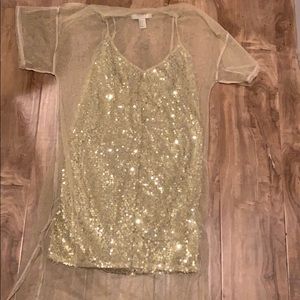 Forever 21 women’s size SM gold sequence dress